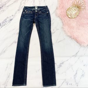 True Religion Med Dark Wash Straight Leg 24